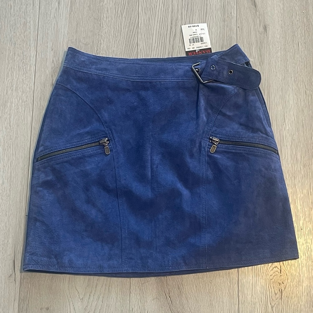 Vintage Danier Leather Suede Mini Skirt